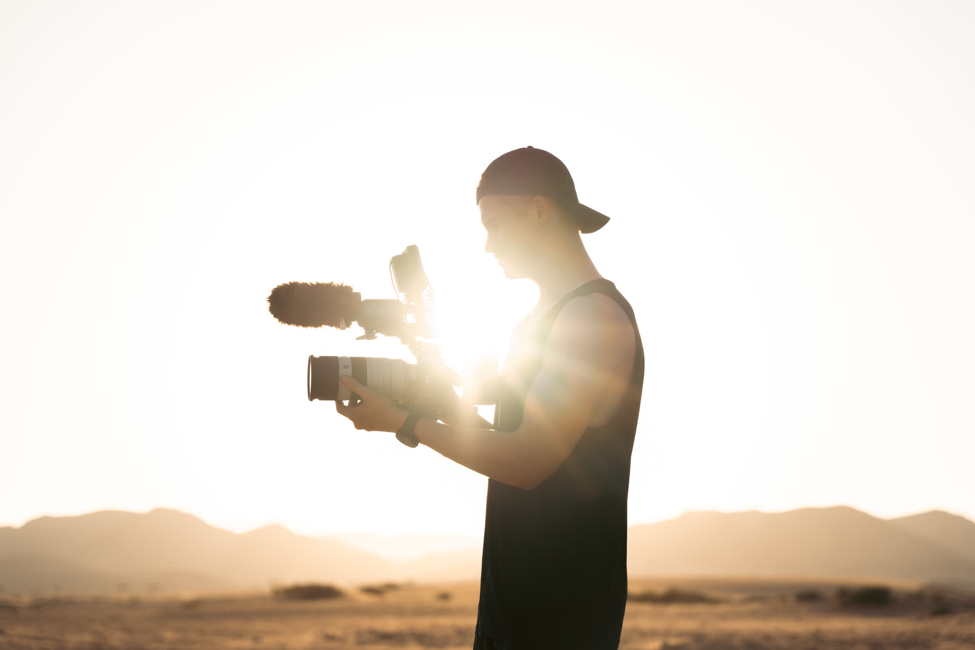 Me filming in the desert