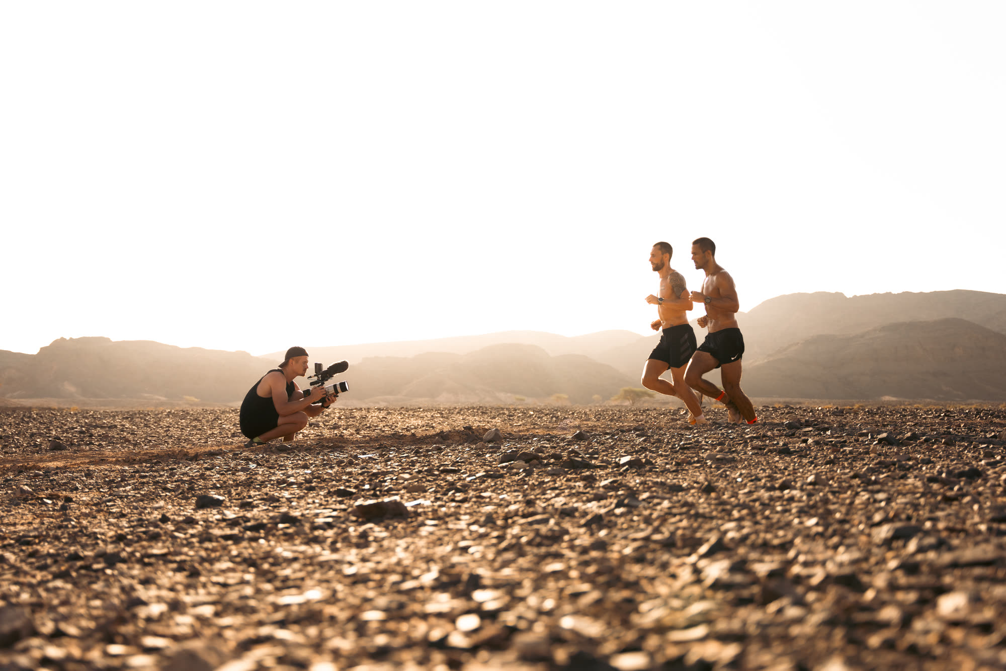Me filming low to the ground in desert heat
