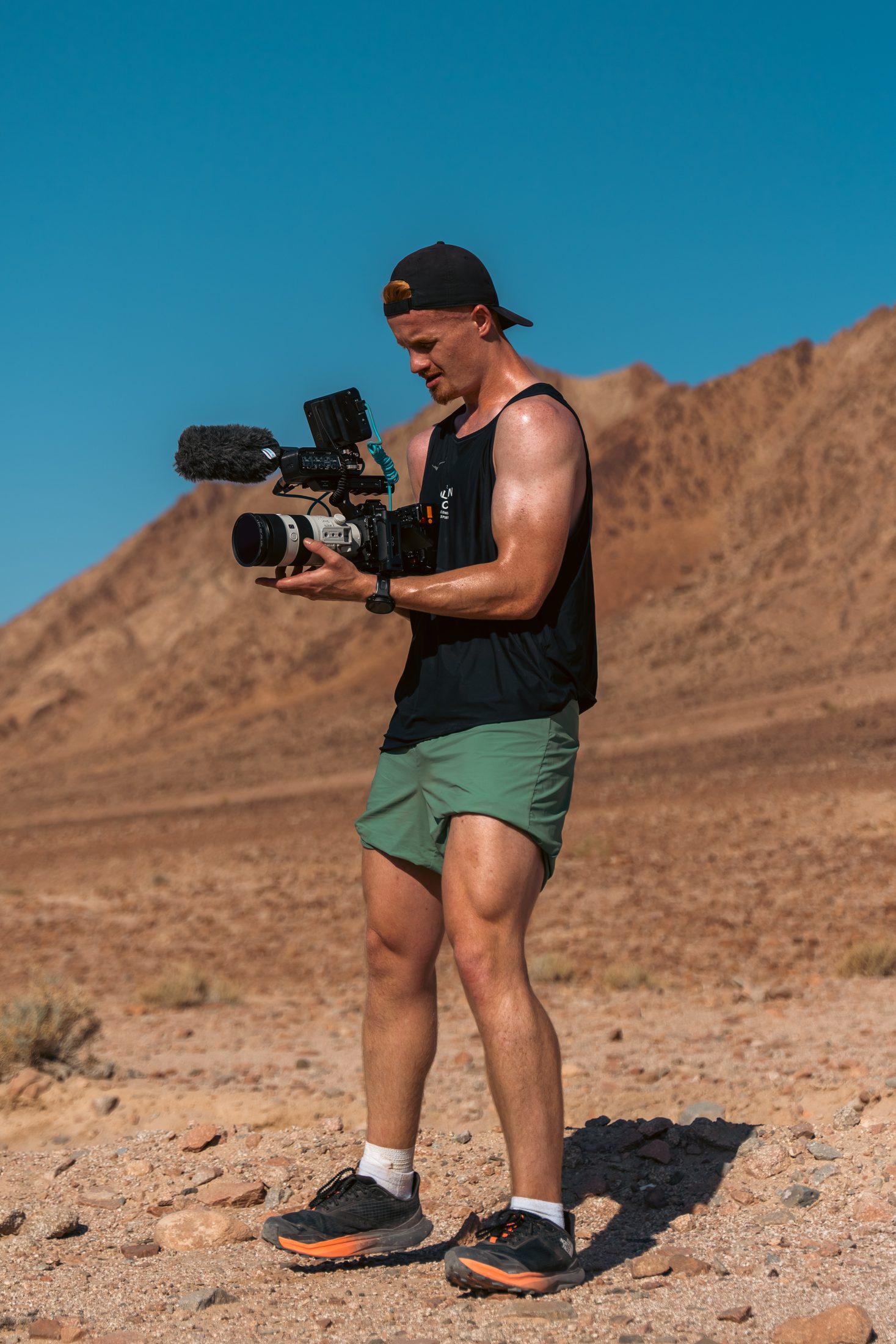 Me with a camera on a desert shoot